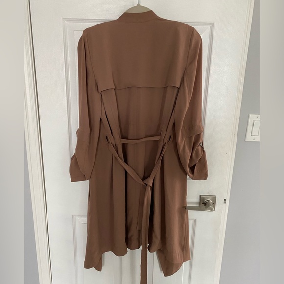 Babaton size S casual trench loose blazer in camel colour - Picture 3 of 5